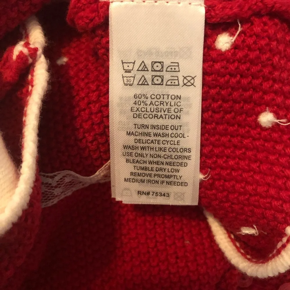 Tahari Baby NWT 3-Piece Holiday Red Knit Baby Dress, Hat and Cream Tights